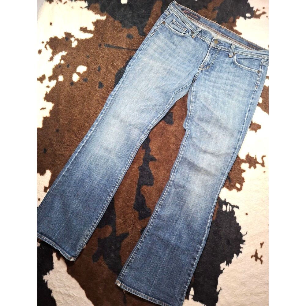VTG Citizens of Humanity USA Naomi 065 Low Flare Jeans 32x32 Y2K Distressed